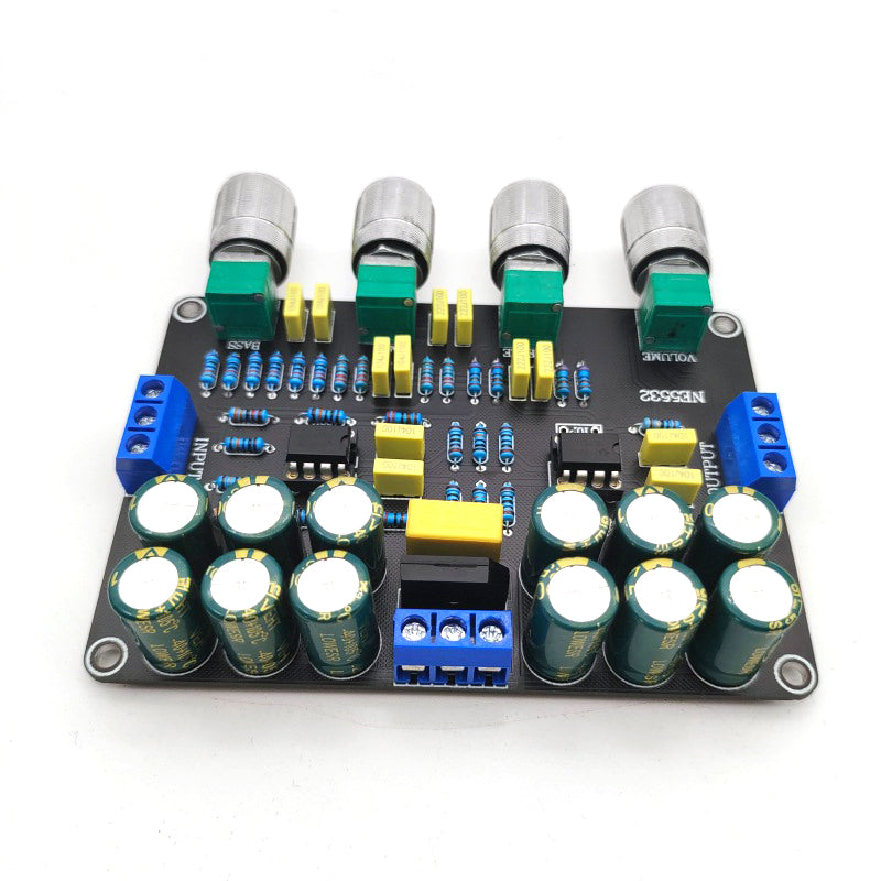 Stereo Preamplifier Board Audio HiFi Amprifier Dual NE5532 Preamp Treble Bass Tone Control Pre Amplifier pcb assembly customize