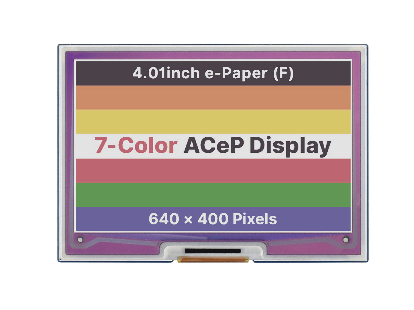 4.01Inch Kleurrijke E-Papier E-Ink Display Hoed Voor Raspberry Pi 640x400 Pixels Acep 7-Kleur Spi-interface Custom PCB android