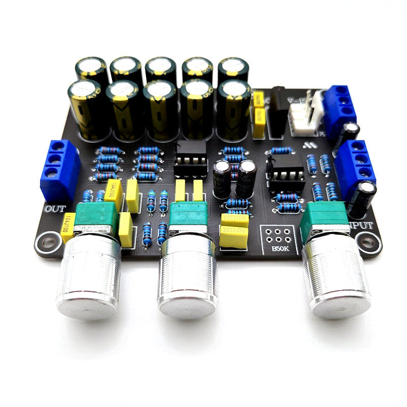 Dual NE5532 Tone Preamplifier Board Audio Equalizer Preamp Treble Bass Tone Control Pre amplifier pcb assembly