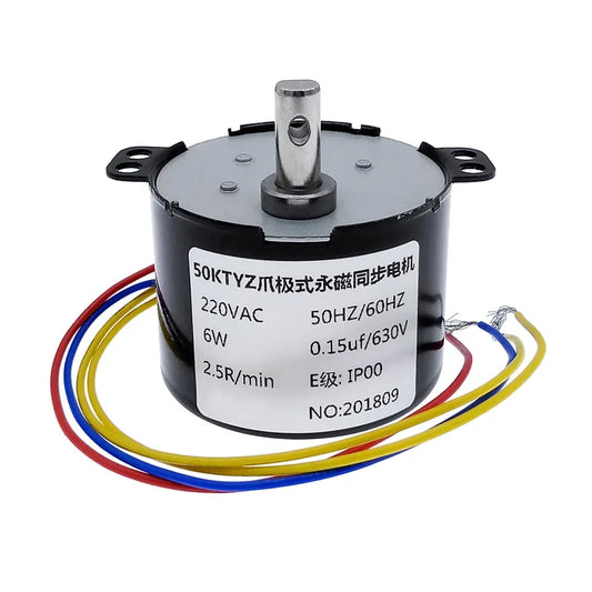 Custom 50KTYZ Permanent magnet synchronous motor AC 220V speed reducer motors controllable positive and negative inversion 6W Manufacturer