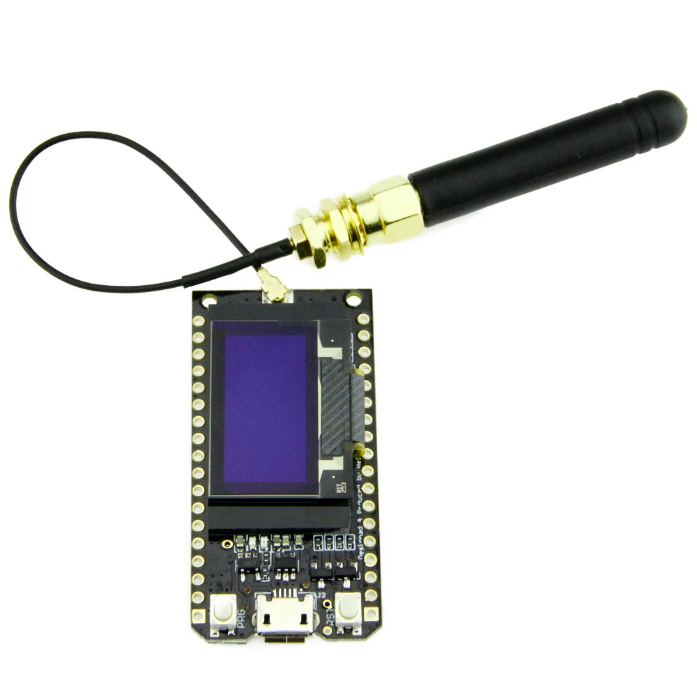 Custom TTGO LORA32 868/915Mhz ESP32 LoRa OLED 0.96 Inch Display  WIFI ESP32 ESP-32 Module with Antenna plastic tilt for pcba Manufacturer