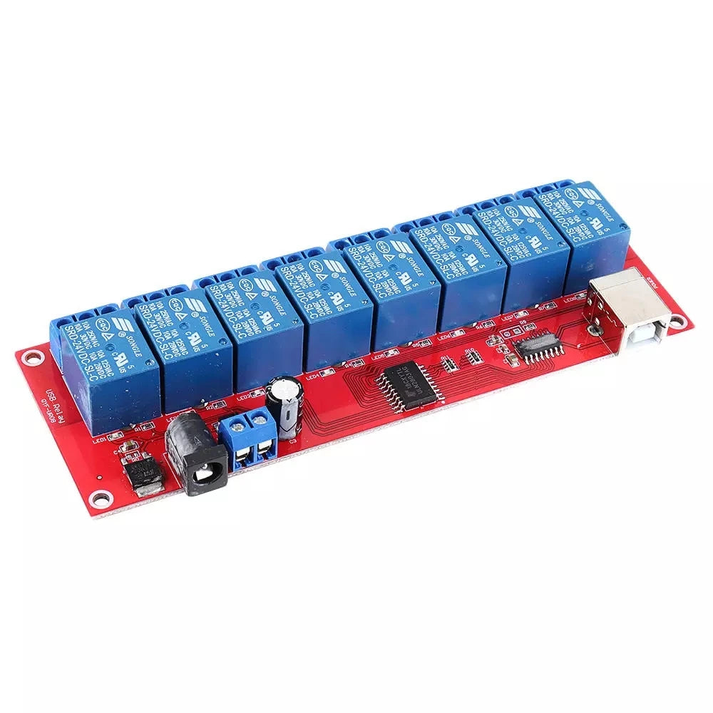 Custom 8 Channel 24V HID Driverless USB Relay USB Control Switch Computer Control Switch PC ligent Control Relay Module Manufacturer