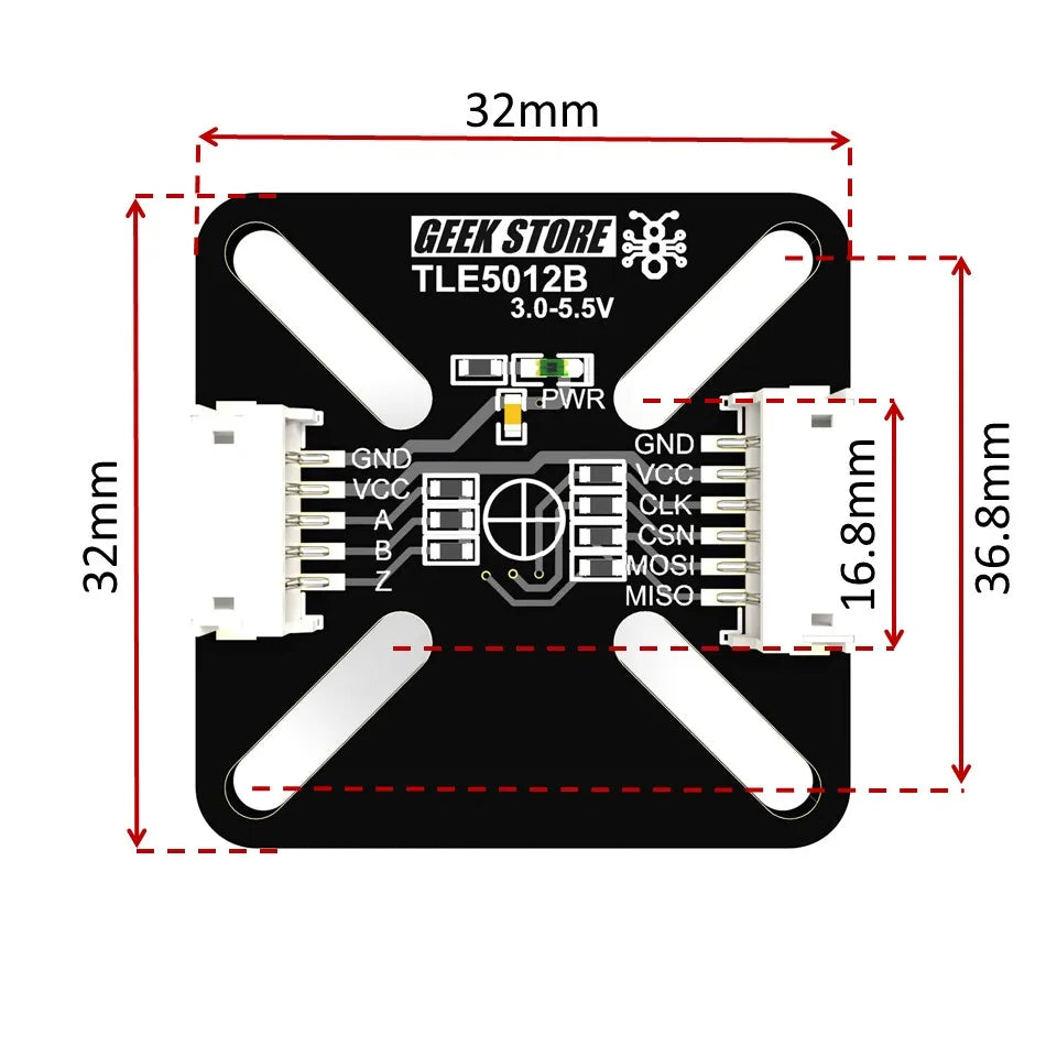 Tle5012b Encoder Arduino Custom TLE5012B magnetic encoder angle sensor SPI/HAL/ABI to send radi ...