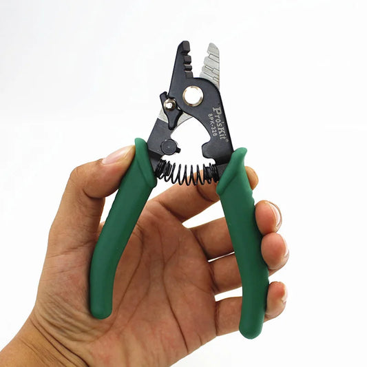 Custom Proskit 8PK-326 clamp Fiber stripping pliers 8PK-326 Tri-Hole Fiber Optic Stripper 8PK-326 FTTH FIber Wire stripper Manufacturer