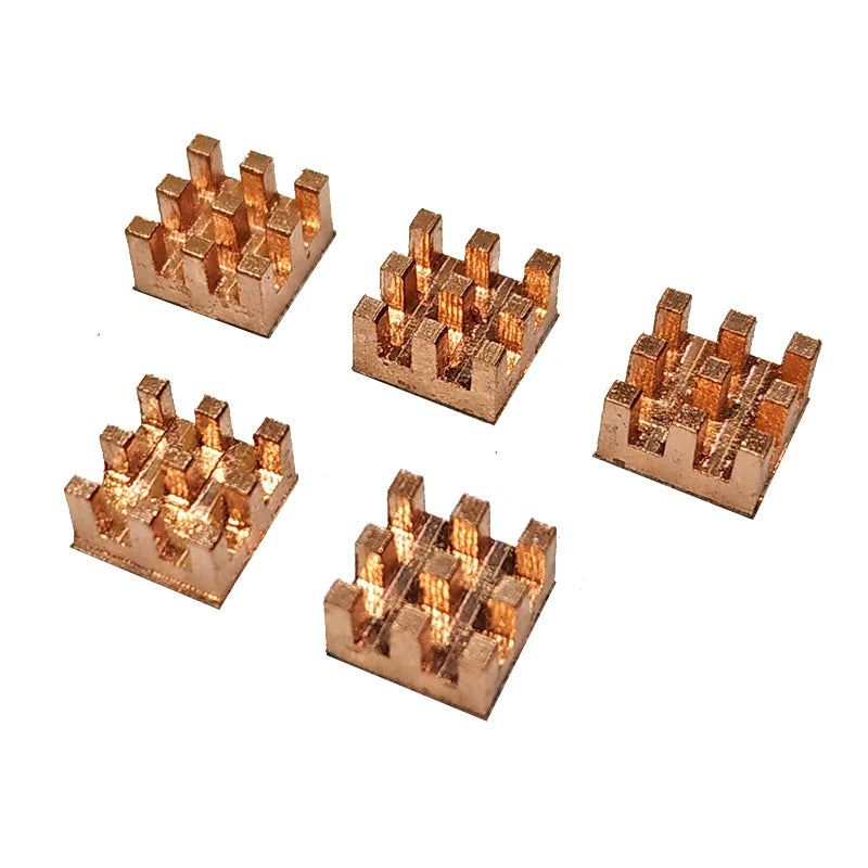 Custom 5pcs Pure Copper Mini Heat Sink Memory RAM Adhesive Back Cooling For VGA DDR MOS GPU IC Chipset Radiator Cooler Heatsink 7x7x4mm Manufacturer