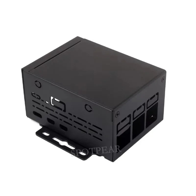Industrial Grade Raspberry Pi 5 Metal Case Supports Cooler Installation PCIe/PoE HAT Protective Rail for Education Maker Boards