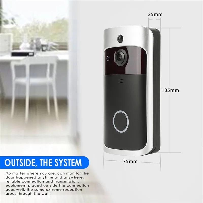 Custom Lonten Smart Home Video Door Bell WIFI HD Waterproof 720P Visual Camera Night Vision IR Intercom Door Ring Phone Security Homeki Manufacturer