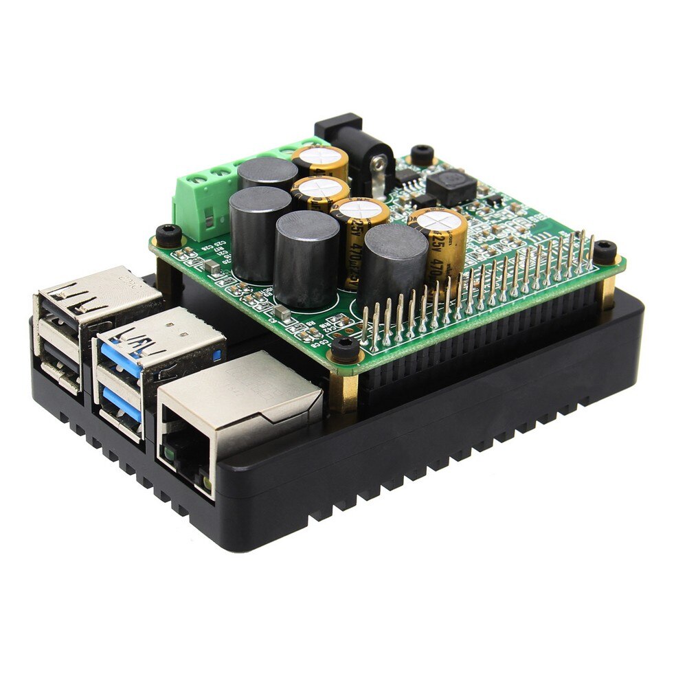 HIFI AMP Amplifier Expansion Board Audio Module with Aluminum Alloy Case for Raspberry Pi 4 Model B Only customize