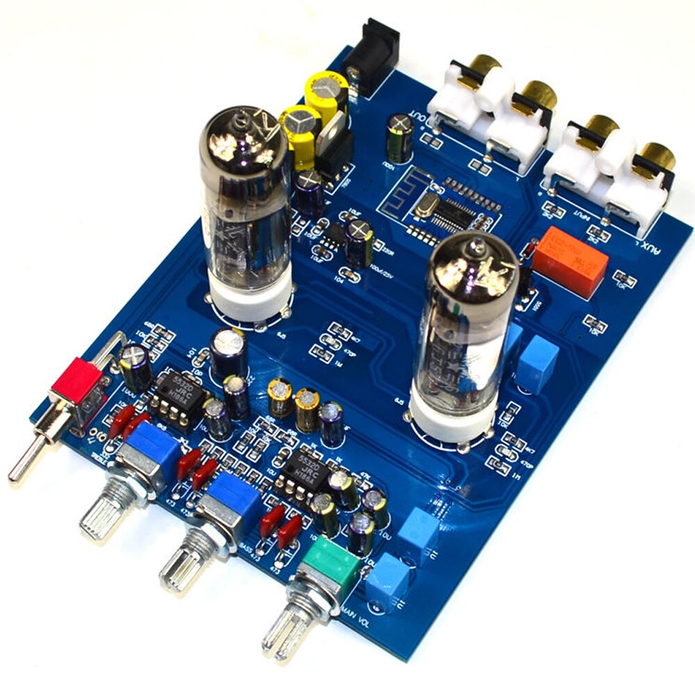 HIFI bile preamp 6J5 bile preamp 4.2 BT tone board JRC5532 audio Preamplifier customize