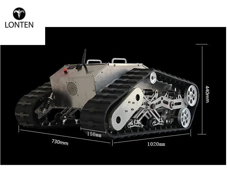 Custom Longteng  880t Tracked Robot Tank Chassis RC Smart Crawler Tank Platform Cross-obstacle Machine with Max Load 100kg Manufacturer