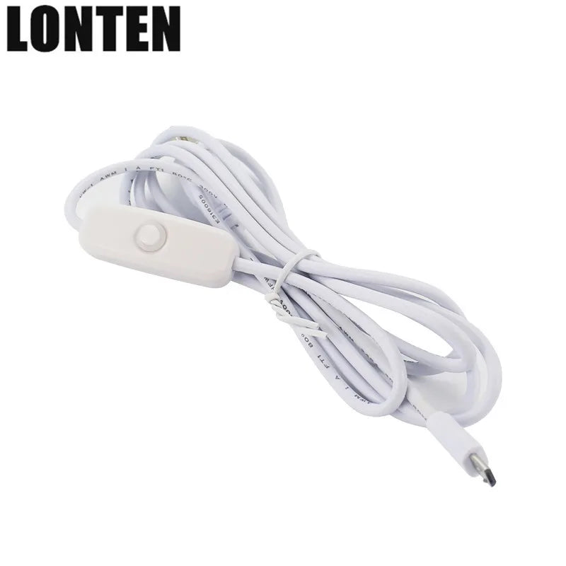 Custom Lonten 1.5M USB to Micro USB Charging Cable White ON/OFF Switch Button Power Cable for Raspberry Pi 3/ Zero W Manufacturer