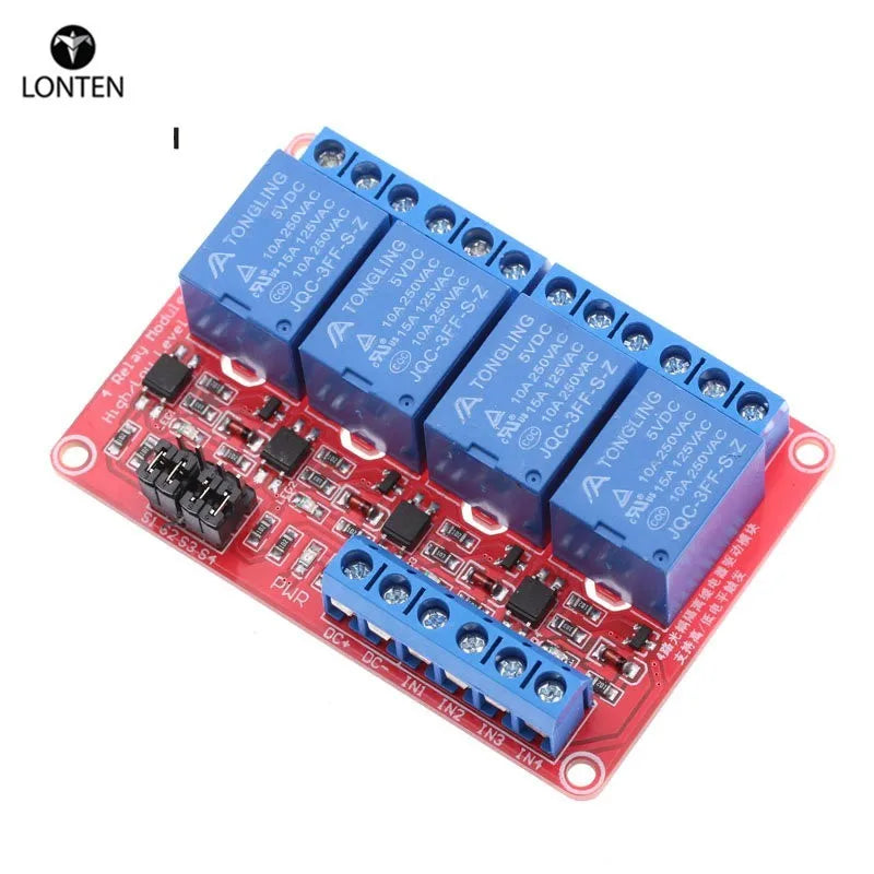 Custom Lonten Relay Module Board Shield 1 2 4 8 Channel 5V 12V AC 250V/10A, DC 30V/10A -40-+85 5W Manufacturer