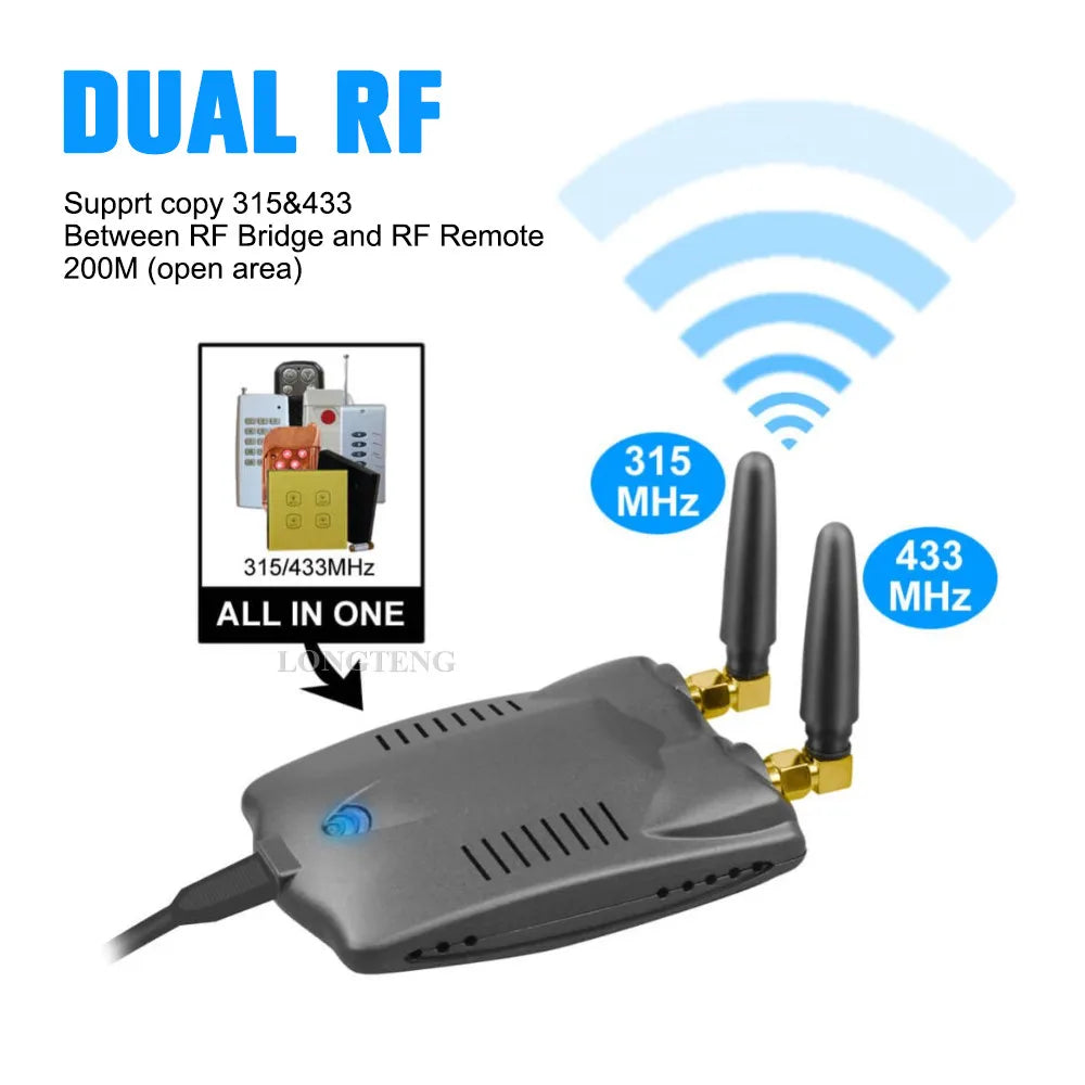 Custom DIY RF Bridge 315/433MHz smart Automation Module Wifi Wireless Switch Universal Convert Garage Door Switch for Smart Home Manufacturer