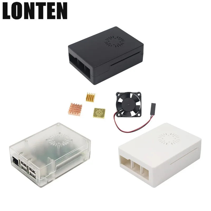 Custom Lonten Newest Cooling Fan + 5V 2.5A Power Adapter + Heat Sink suitable Raspberry Pi 3 Kit ABS Case Box Manufacturer