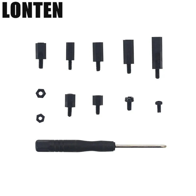 Custom Lonten 210 pcs Raspberry Pi 3 Model B+(plus) M3 M2.5 Plastic Screws Nuts Nylon Black Screws + Case for DIY Robot Car RC FPV RPI Manufacturer