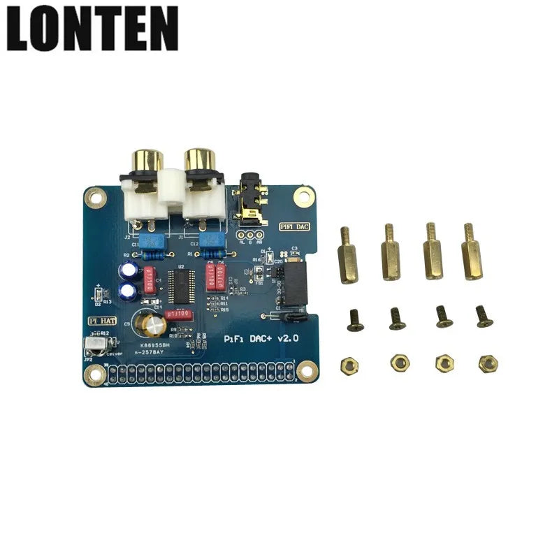 Custom Lonten Raspberry Pi 3 Model B+HIFI Analog DAC o Board Mode I2S Interface + Black Acrylic Case compatible for Raspberry Pi 2 Manufacturer