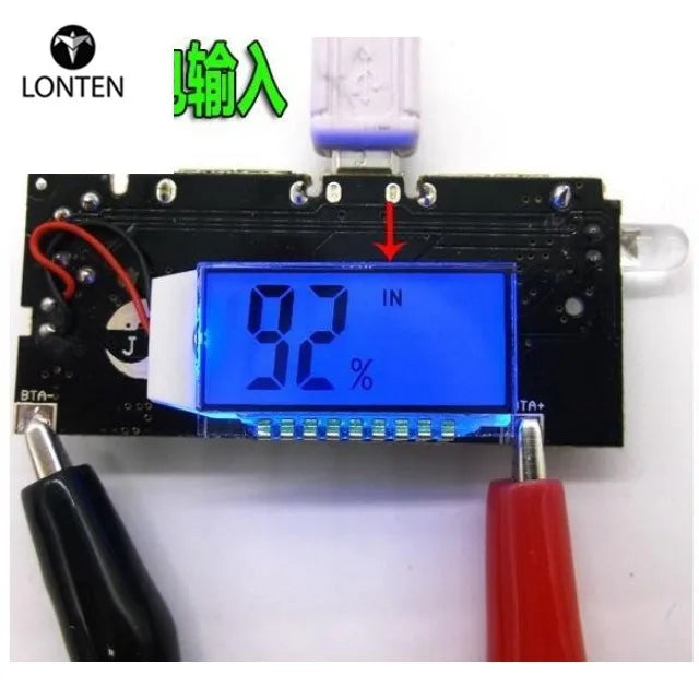 Custom Lonten Dual USB 18650 Battery Charger PCB Power Module 5V 1A 2.1A Mobile power bank module For Phone DIY LED LCD Manufacturer