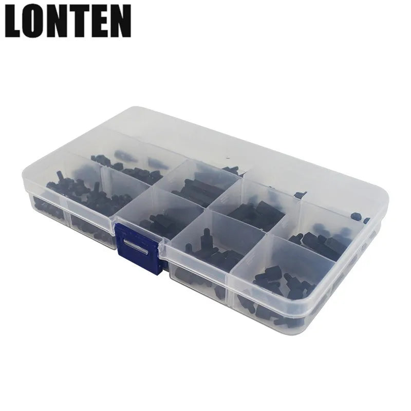 Custom Lonten 210 pcs Raspberry Pi 3 Model B+(plus) M3 M2.5 Plastic Screws Nuts Nylon Black Screws + Case for DIY Robot Car RC FPV RPI Manufacturer