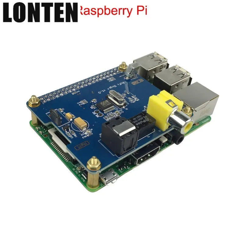 Custom Lonten Raspberry Pi 3 Digital Sound Card Board DIY HiFi DIG I2S SPDIF o Board + Acrylic Case for Raspberry Pi 3 Model B+/B 2B Manufacturer