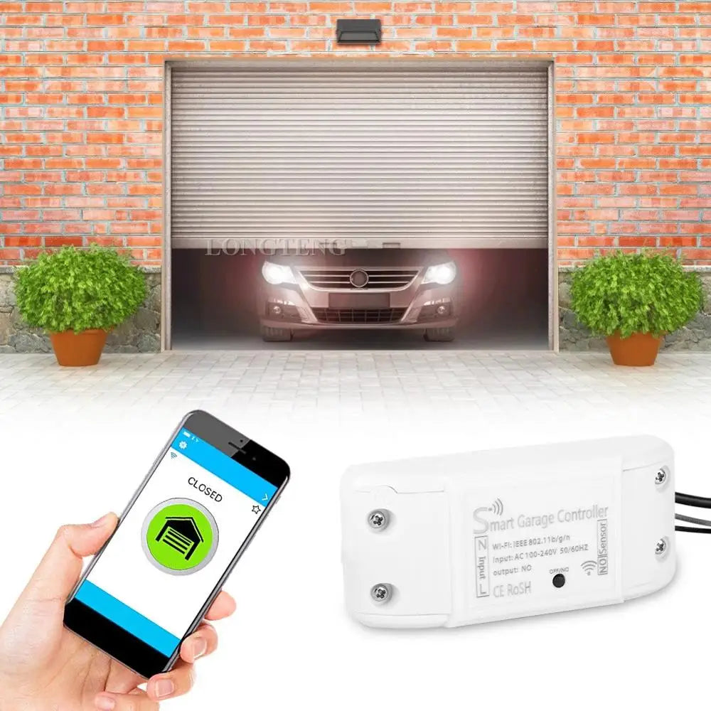 Custom New Smart Wifi Garage Sensor Detector Door Opener App Remote Control Anywhere Alexa and Google home Automation Manufacturer