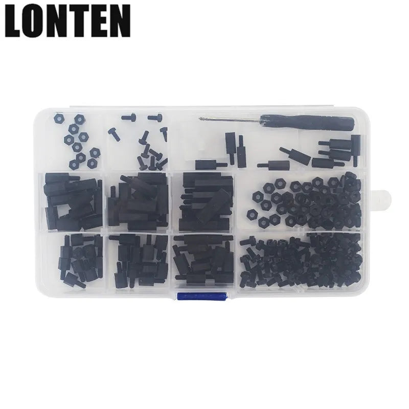 Custom Lonten 210 pcs Raspberry Pi 3 Model B+(plus) M3 M2.5 Plastic Screws Nuts Nylon Black Screws + Case for DIY Robot Car RC FPV RPI Manufacturer