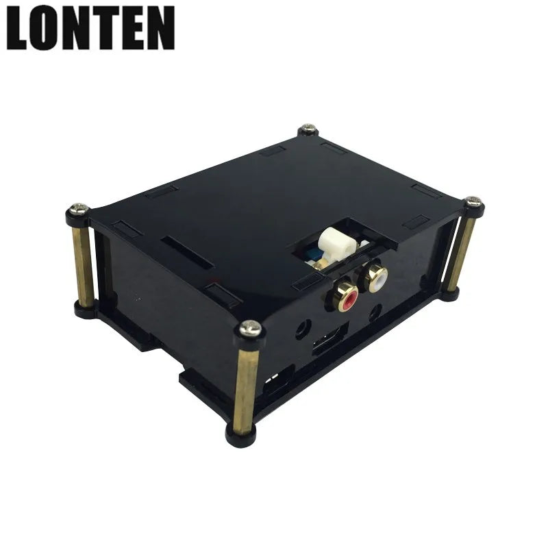 Custom Lonten Raspberry Pi 3 Model B+HIFI Analog DAC o Board Mode I2S Interface + Black Acrylic Case compatible for Raspberry Pi 2 Manufacturer