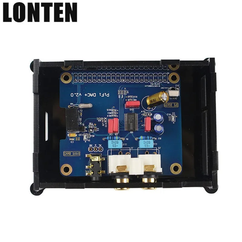 Custom Lonten Raspberry Pi 3 Model B+HIFI Analog DAC o Board Mode I2S Interface + Black Acrylic Case compatible for Raspberry Pi 2 Manufacturer