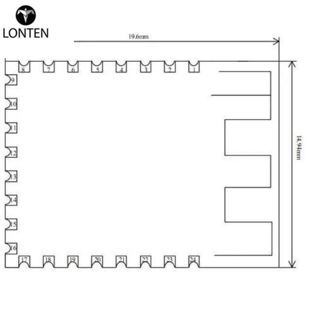 Custom Lonten JDY-08 BLE BT 4.0 Uart Transceiver moduleCC2541 Central Switching compatible for HM-11 for ard Manufacturer