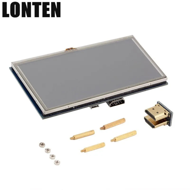 Custom Lonten 5 Inch Raspberry Pi 3 Model B+ LCD Touch Screen 800x480 TFT LCD Display with Acrylic Case Black White Bracket for Raspber Manufacturer