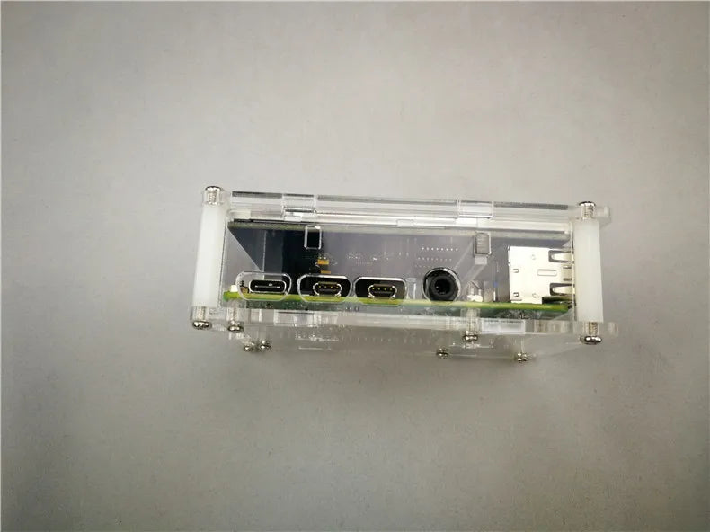 Custom In Stock !!!! Raspberry Pi 4 full cover  acrylic  Case Box  (can assemble 3.5 inch screen ) for  Raspberry Pi 4 case Manufacturer