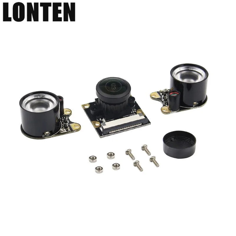 Custom Lonten Newest For Raspberry Pi 4 Night Vision Camera 5MP OV5647 eye Webcam 130/160 Degree Video Camera for Raspberry Pi 3 Model Manufacturer