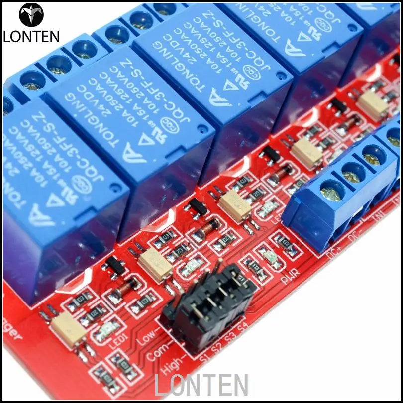 Custom 8 channel relay module 24V high and low level trigger relay control with optocoupler for PLC automation equipment control Manufacturer