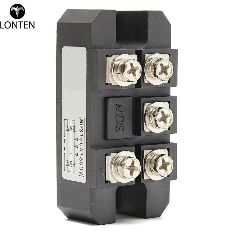 Custom Lonten Hot MDS150A 3-Phase Diode Bridge Rectifier 150A Amp 1600V Copper 150 Celsius 80x40x33mm Metal Case Diode Bridge Control Manufacturer