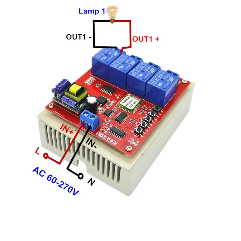 Custom 220V 4CH Channel Smart Wifi Switch 4 Way 110V 270V Directly Control Home Appliance 10A wi-fi Control by Phone APP Manufacturer