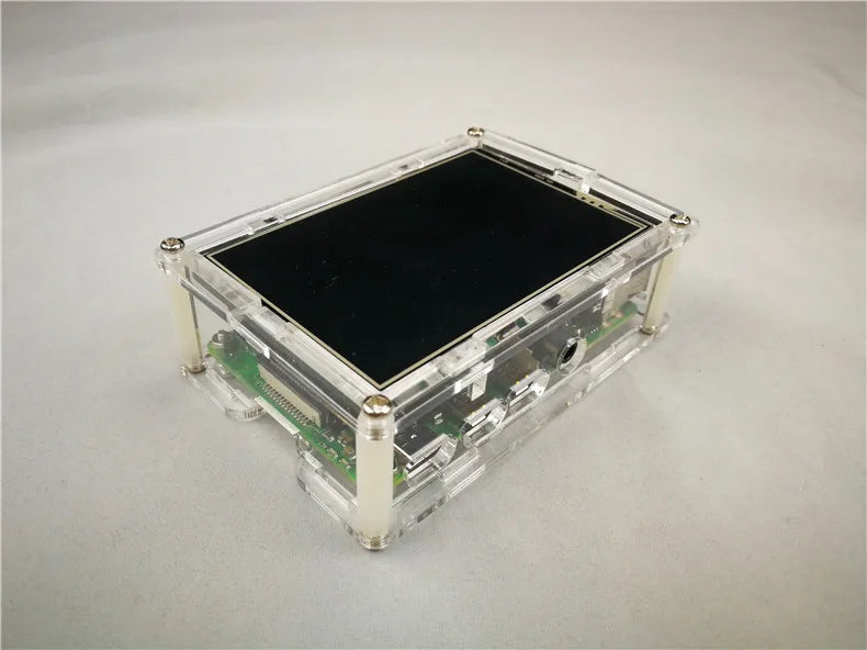 Custom In Stock !!!! Raspberry Pi 4 full cover  acrylic  Case Box  (can assemble 3.5 inch screen ) for  Raspberry Pi 4 case Manufacturer