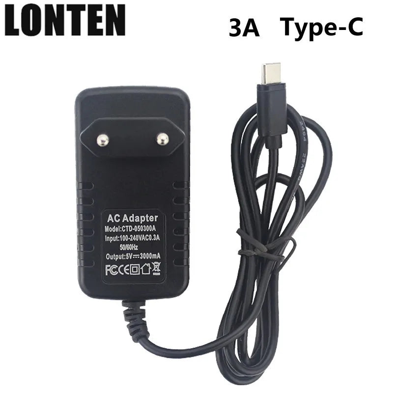 Custom 5V 3A Raspberry Pi 4 Charger Power Supply Type-C Power Adapter EU US UK AU Charger for Raspberry Pi 4 Model B Manufacturer