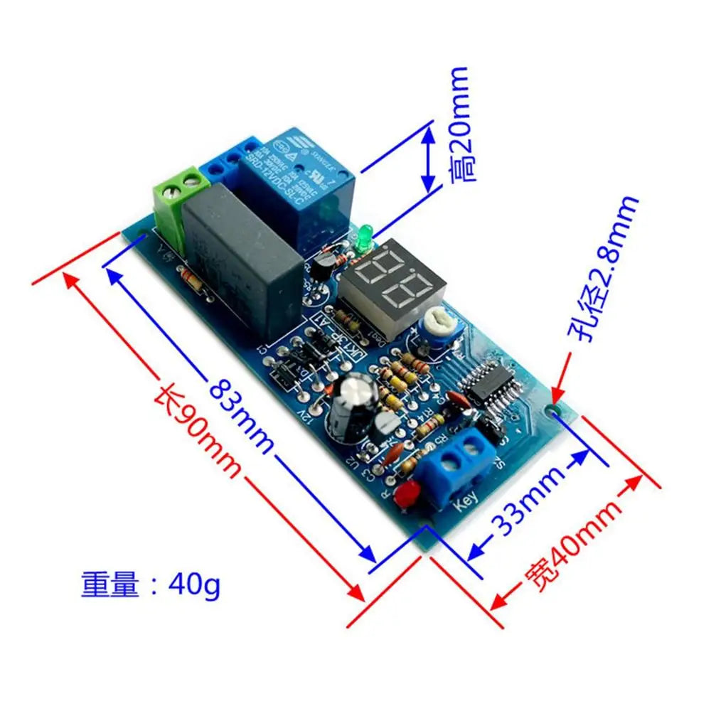 Custom 10PCS AC220V~240V input / passive output / digital tube display 230V delay switch board off timer delay relay Manufacturer