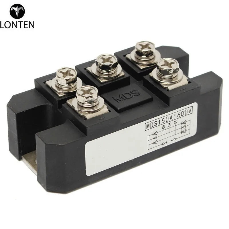 Custom Lonten Hot MDS150A 3-Phase Diode Bridge Rectifier 150A Amp 1600V Copper 150 Celsius 80x40x33mm Metal Case Diode Bridge Control Manufacturer