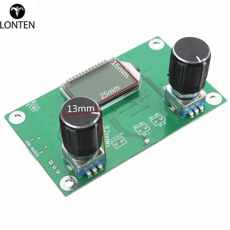 Custom Lonten Best Promotion DSP PLL Digital Stereo FM Radio Receiver Module 87-108MHz With Serial Control Frequency Range 50Hz-18KHz Manufacturer