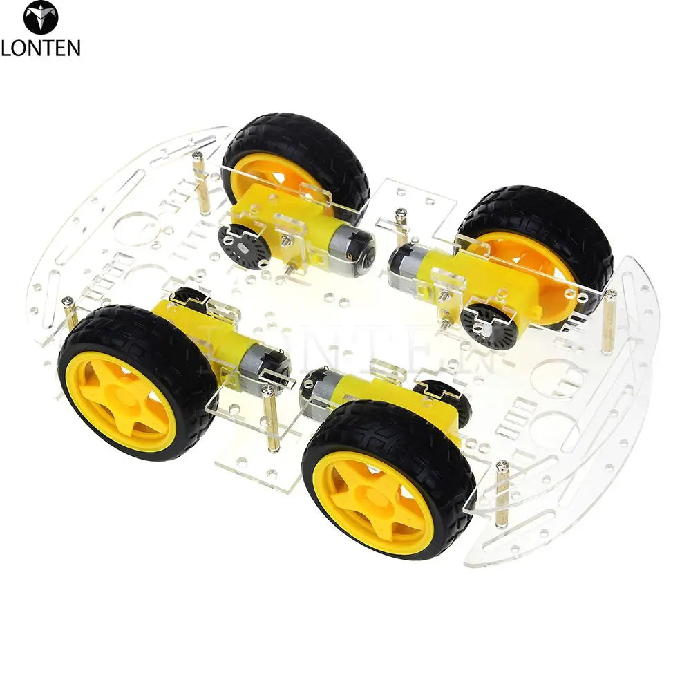 Custom Lonten 4WD Smart Robot Car Chassis Kits New Smart Car Chassis with Speed Encoder Electronic Components Manufacturer