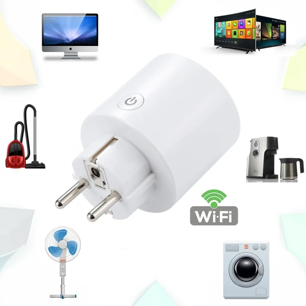 Custom JH-G01E 10A 2.4GHz WiFi Control Smart Home Power Socket Works with Amazon Alexa & Google Home, AC 100-240V, EU Plug Manufacturer