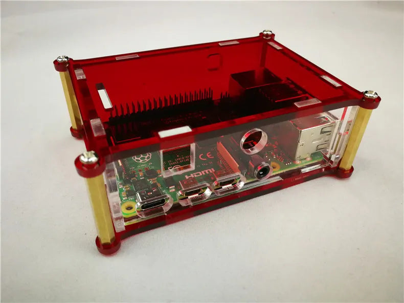 Custom Raspberry Pi 4 full cover acrylic Case Box for Raspberry Pi 4 case  Electronic Component Manufacturer