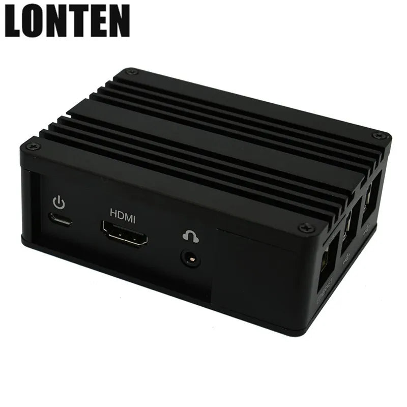 Custom Lonten Newest New Aluminum Case Housing Shell Enclosure With Fan Heat sink For Raspberry PI 3B+/3B ASUS Tinker S Manufacturer