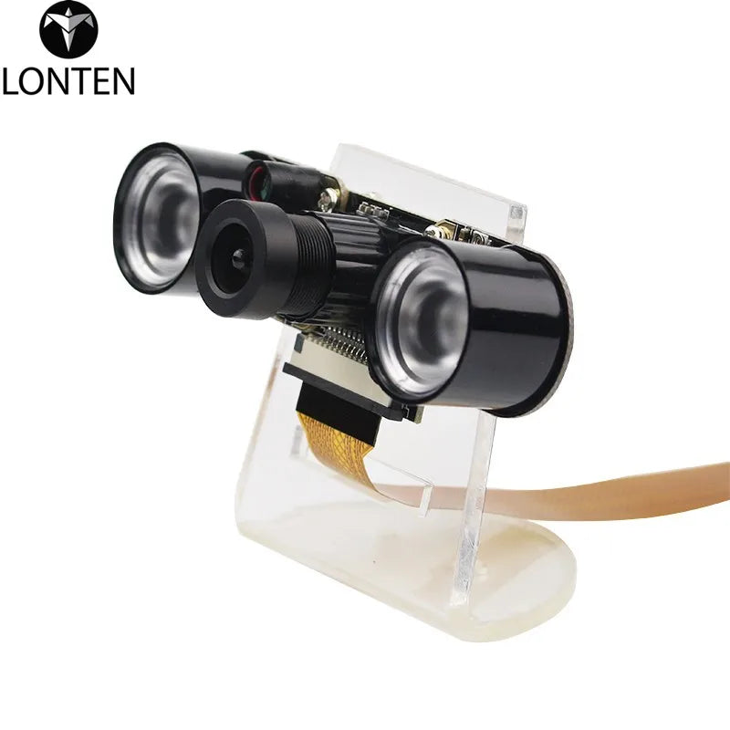 Custom Lonten Raspberry Pi 3B+ Camera Focal Adjustable Night Vision Camera + Holder + IR Sensor Light + FFC for RPI 3 Raspberry Pi Zero Manufacturer