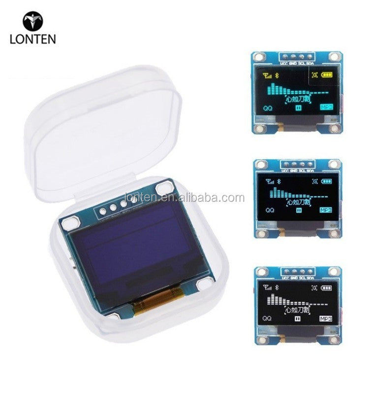 Lonten Yellow- blue double color 128X64 Blue White color OLED LCD LED Display Module For arduinos display 0.96 inch I2C IIC Custom