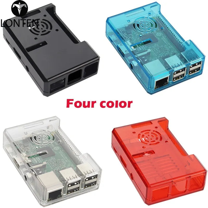 Custom Custom Lonten Raspberry Pi 3 Model B+ Plus ABS Case Black Transparent Blue Red ABS Plastic Box Closed Cover Shell for Raspberry Pi 3B/2 Manufacturer