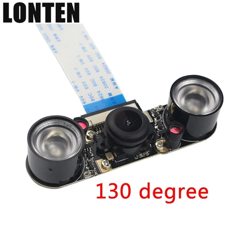 Custom Lonten Newest For Raspberry Pi 4 Night Vision Camera 5MP OV5647 eye Webcam 130/160 Degree Video Camera for Raspberry Pi 3 Model Manufacturer