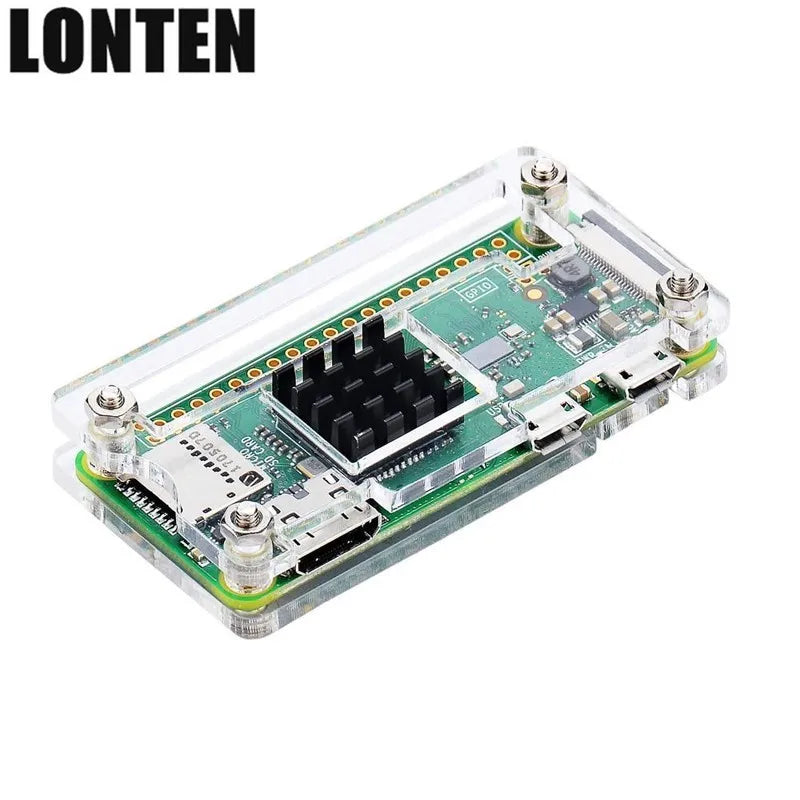 Custom Raspberry Pi Zero W Case 4 in 1 Acrylic Cover Shell + Heat Sink + Screwdriver + 40 Pin GPIO Connector for Raspberry Pi Zero Manufacturer