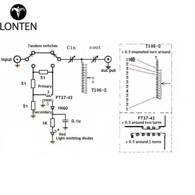 Custom Lonten 1-30Mhz LED VSWR DIY Manual Antenna Tuner Kit Module For HAM RADIO For CW QRP Q9 BNC Interface Manufacturer