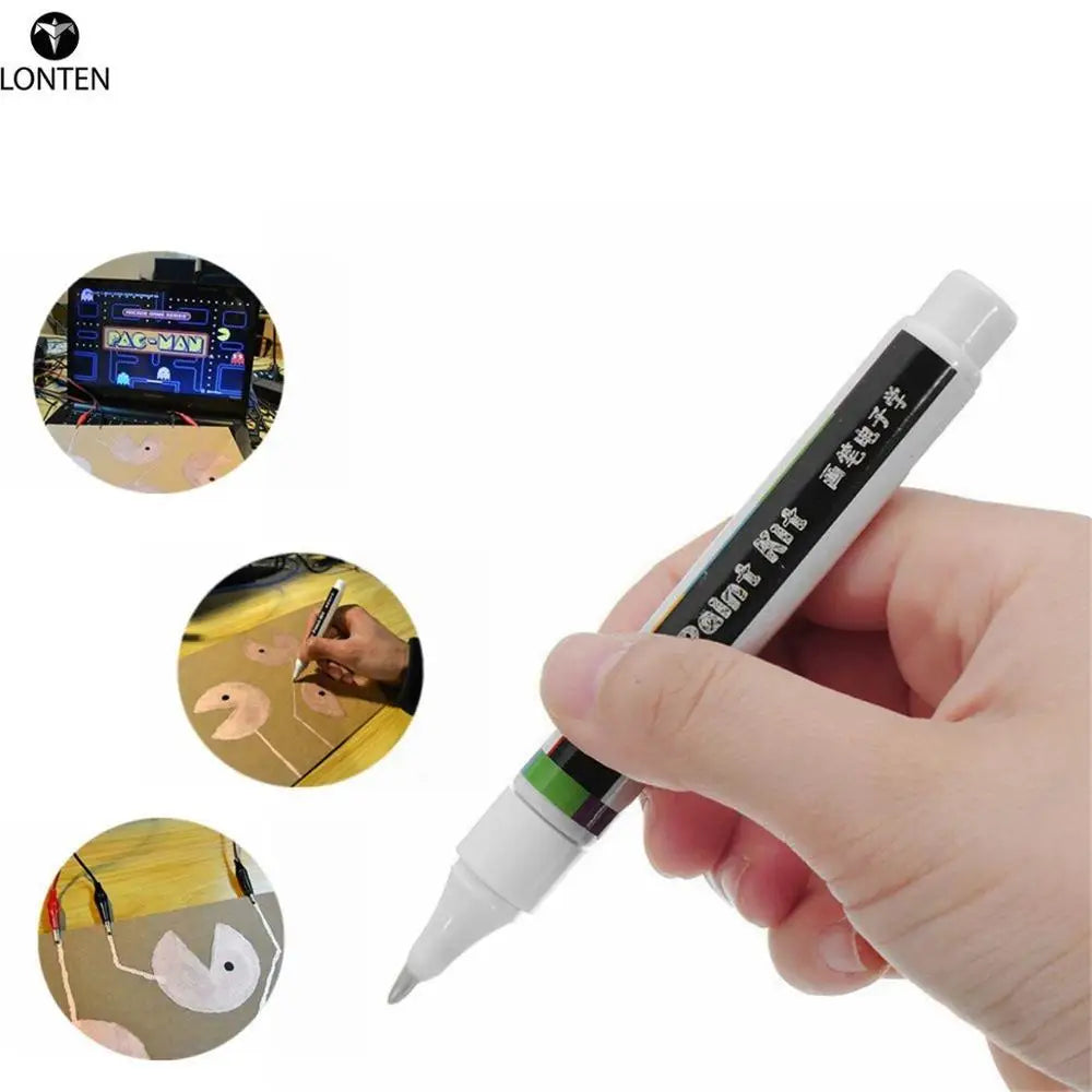 Custom Lonten Conductive Ink Pen Electronic Circuit Draw PCB Circuit Instantly Magical Physics Pen DIY Maker Student Kids Education Gif Manufacturer